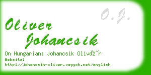 oliver johancsik business card